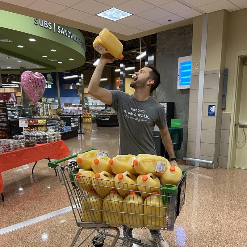Paul helps out at a Claire's Army event