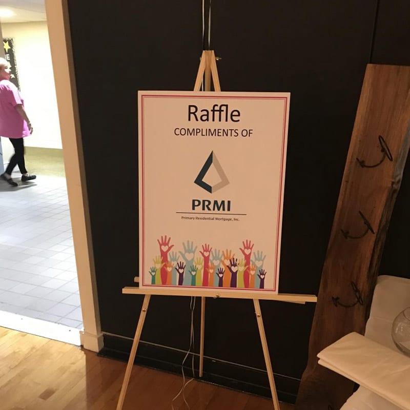 PRMI raffle at a Claire's Army event